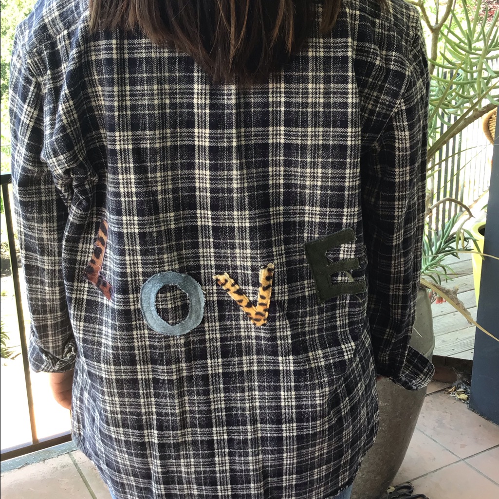 Flannel Jacket Love Patch